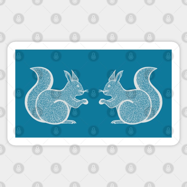 Squirrels in Love - friendly animal design Sticker by Green Paladin